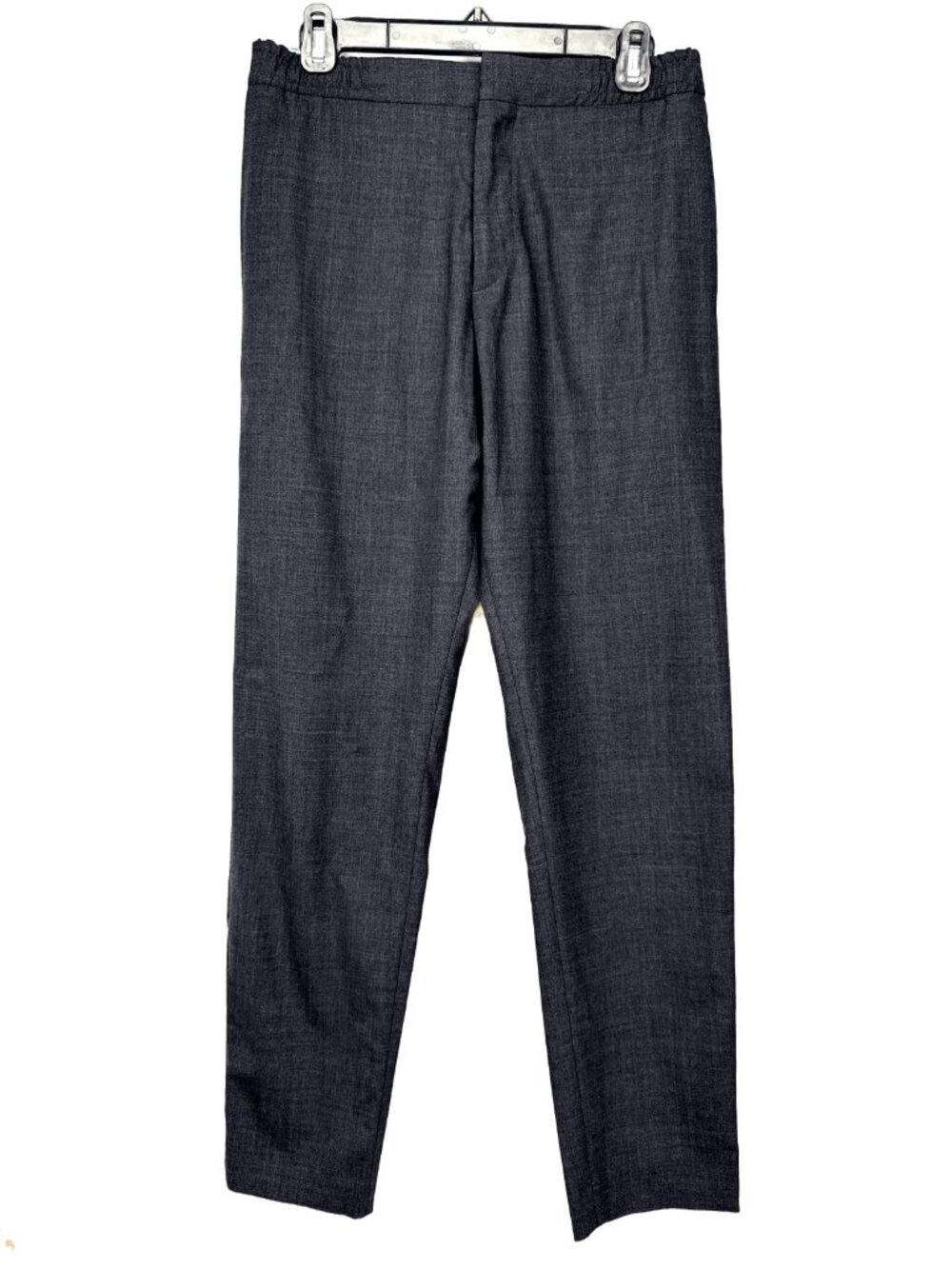 COS Wool Blend Elastic Drawstring Straight Leg Charcoal Grey Mens Pants 30R